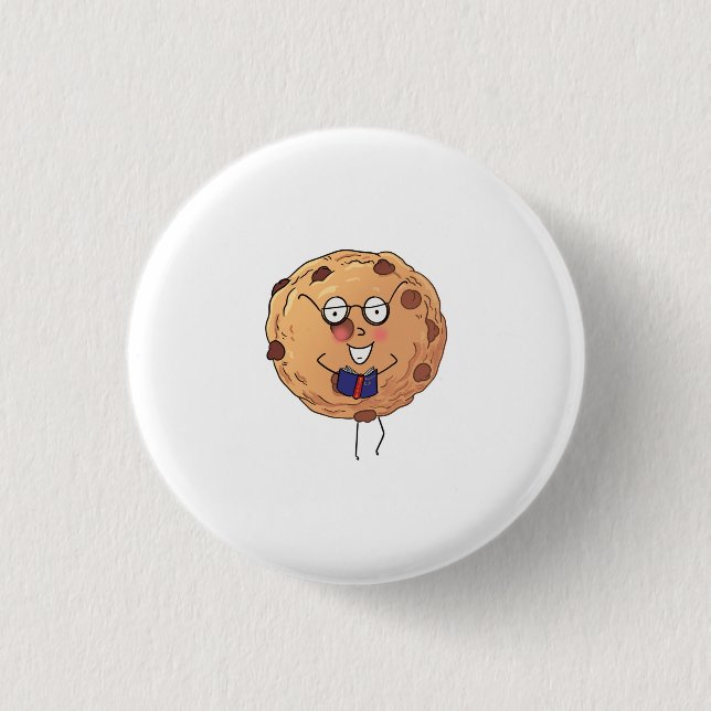 Badge Rond 2,50 Cm Thème de nourriture de cookie mignon (Devant)