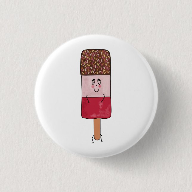 Badge Rond 2,50 Cm Thème de sucette glacée fabuleuse, esquimau (Devant)