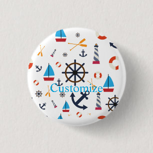 Badge Rond 2,50 Cm Thème nautique Thunder_Cove