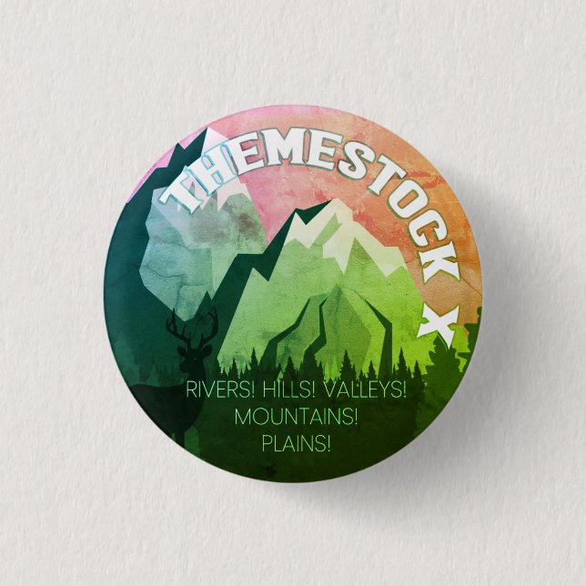 Badge Rond 2,50 Cm Themestock X Green Variation button (Devant)
