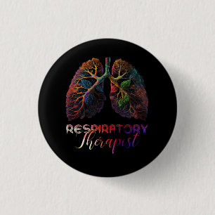 Badge Rond 2,50 Cm Thérapeute respiratoire Assistant Soins de RT Sema