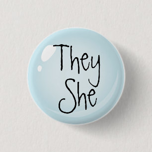 Badge Rond 2,50 Cm Théy Pronouns