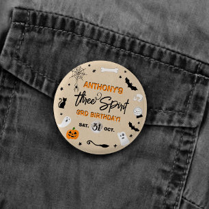 Badge Rond 2,50 Cm Three Spirit ! Faveur de fête d'anniversaire Hallo