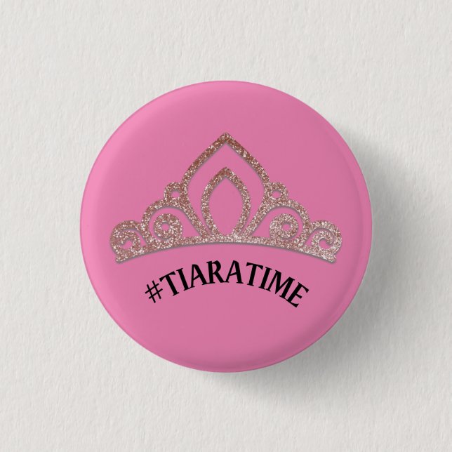 Badge Rond 2,50 Cm Tiara Time Button (Devant)