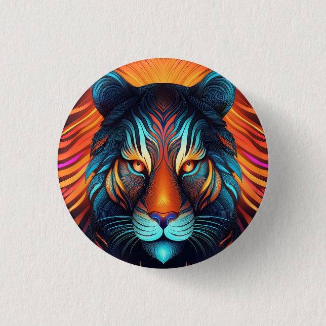 Badge Rond 2,50 Cm Tiger Stare ! (Devant)