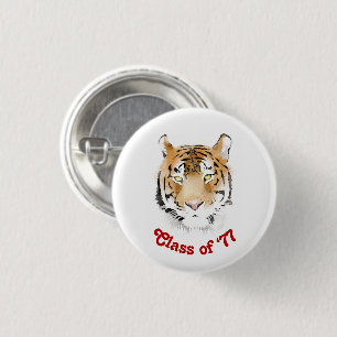 Badge Rond 2,50 Cm Tiger Tiger Classe aquarelle Réunion