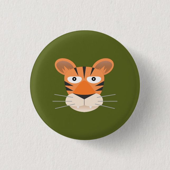 Badge Rond 2,50 Cm Tigre (Devant)