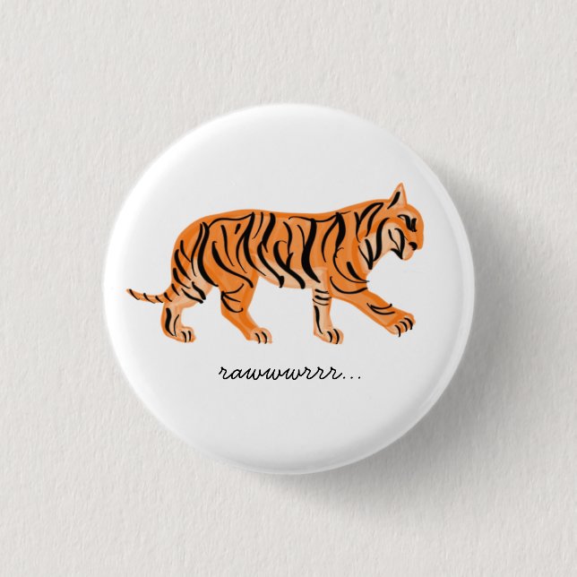 Badge Rond 2,50 Cm Tigre (Devant)