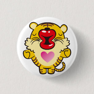 Badge Rond 2,50 Cm tigre embrassant