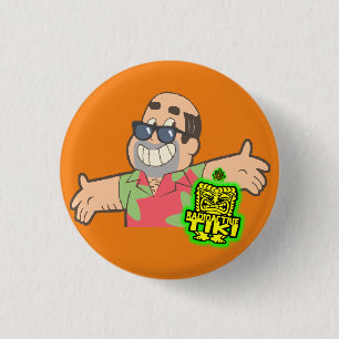 Badge Rond 2,50 Cm Tiki radioactif