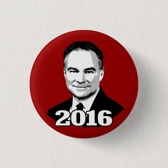 Badge Rond 2,50 Cm Tim Kaine 2016 (Devant)
