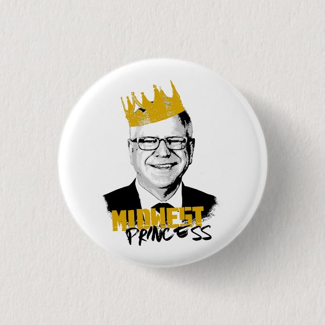 Badge Rond 2,50 Cm Tim Walz - Princesse du Midwest (Devant)