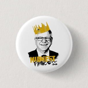 Badge Rond 2,50 Cm Tim Walz - Princesse du Midwest