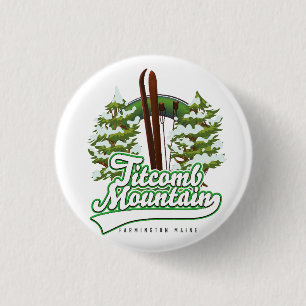 Badge Rond 2,50 Cm Titcomb Mountain Farmington Maine Ski