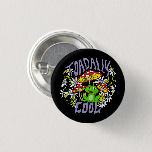 Badge Rond 2,50 Cm Toadadal Cool Colorful floral et la typographie de