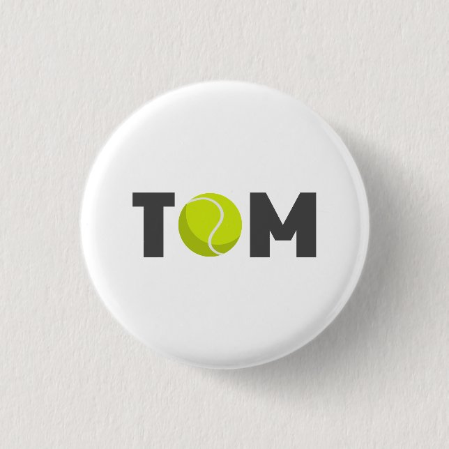 Badge Rond 2,50 Cm Tom Tennis (Devant)