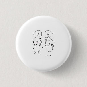 Badge Rond 2,50 Cm Tongs mignons à thème sandale