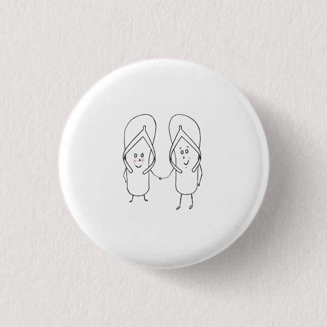 Badge Rond 2,50 Cm Tongs mignons à thème sandale (Devant)