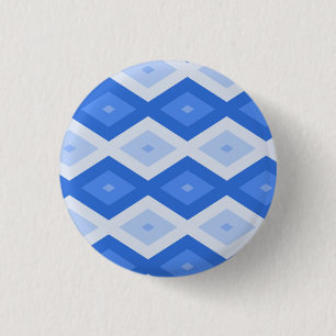 Badge Rond 2,50 Cm Tons de motif de diamant bleu