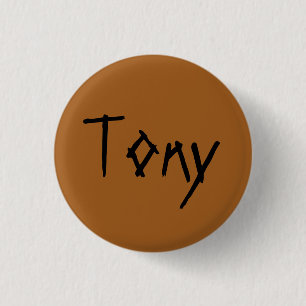 Badge Rond 2,50 Cm Tony de la police noire orpheline