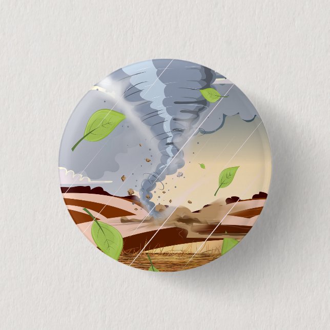 Badge Rond 2,50 Cm Tornade Twister (Devant)