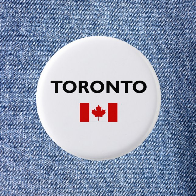 Badge Rond 2,50 Cm Toronto Canada Drapeau canadien Couleur claire (Créateur téléchargé)