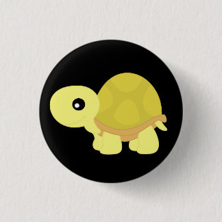 Badge Rond 2,50 Cm Tortue jaune