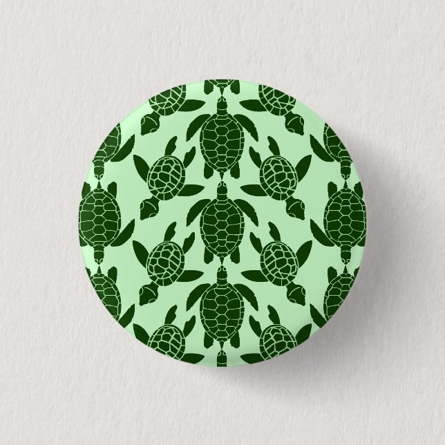 Badge Rond 2,50 Cm Tortue verte jolie Motif animale (Devant)