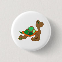 tortue verte marron de bande dessinée