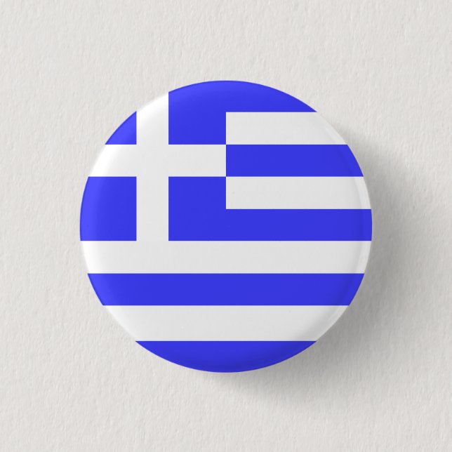 Badge Rond 2,50 Cm Total du drapeau grec (Devant)
