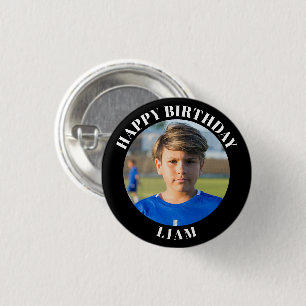 Badge Rond 2,50 Cm Touche / bouton Photo Sports personnalisée avec no