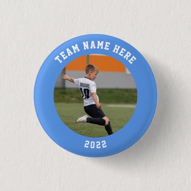Badge Rond 2,50 Cm Touche / bouton Photo Sports personnalisée avec no (Devant)