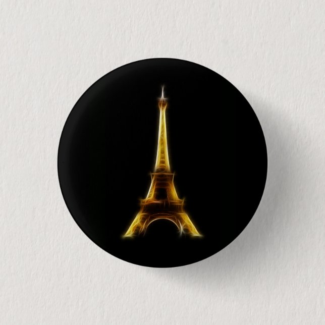 Badge Rond 2,50 Cm Tour Eiffel à Paris France (Devant)