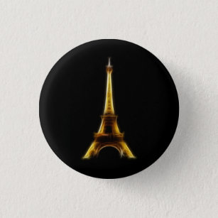 Badge Rond 2,50 Cm Tour Eiffel à Paris France