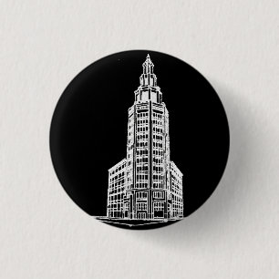 Badge Rond 2,50 Cm Tour électrique dans le noir