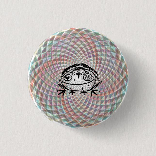 Badge Rond 2,50 Cm tour magique de médecine de crapaud (Devant)