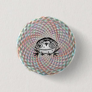 Badge Rond 2,50 Cm tour magique de médecine de crapaud