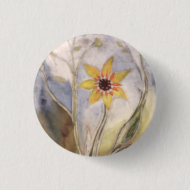 Badge Rond 2,50 Cm Tournesol (Devant)