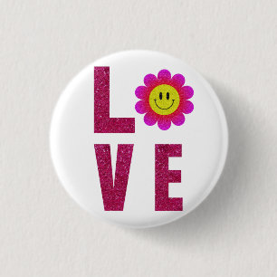 Badge Rond 2,50 Cm Tournesol d'amour