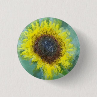 Badge Rond 2,50 Cm Tournesol jaune vif