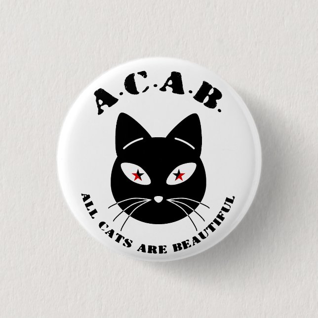 Badge Rond 2,50 Cm Tous Les Chats Sont Beaux (Devant)