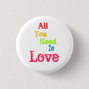 Badge Rond 2,50 Cm Tout que vous avez besoin est amour