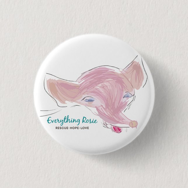 Badge Rond 2,50 Cm Tout Rosie Button (Devant)