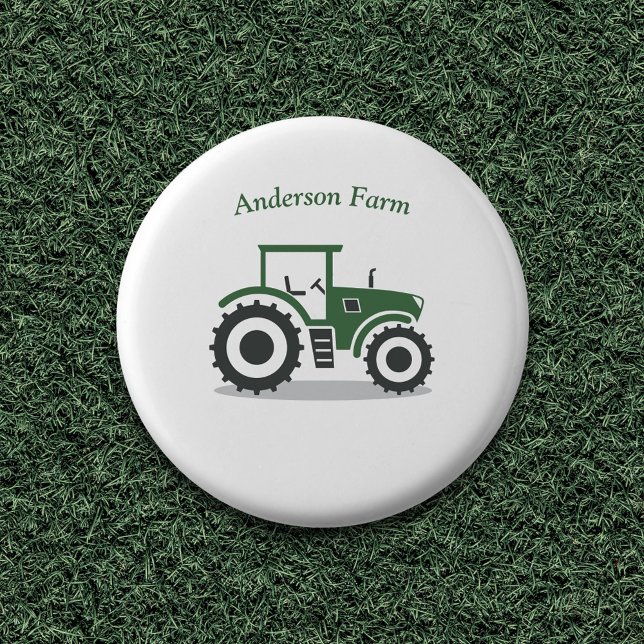 Badge Rond 2,50 Cm Tracteur agricole (Farm Tractor Button)