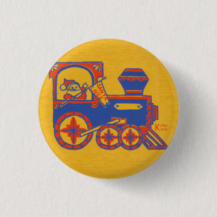 Badge Rond 2,50 Cm Train père Noël