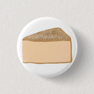 Badge Rond 2,50 Cm Tranche de gâteau au fromage soufflé japonais mign