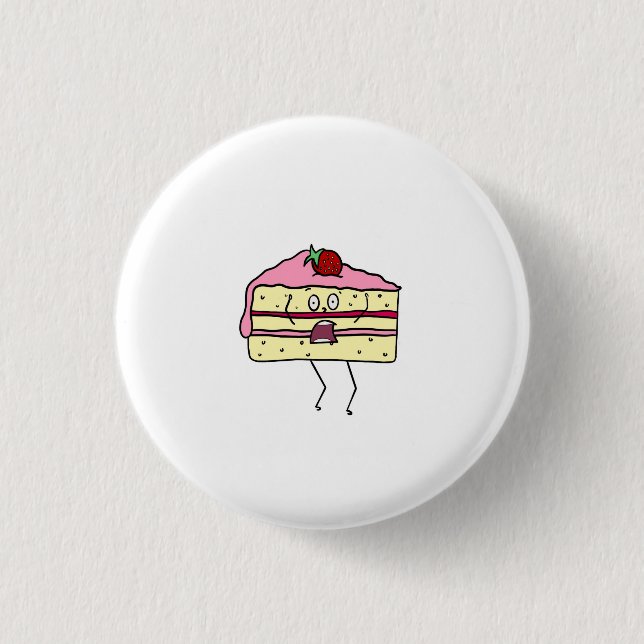 Badge Rond 2,50 Cm Tranche de gâteau, thème gâteau (Devant)