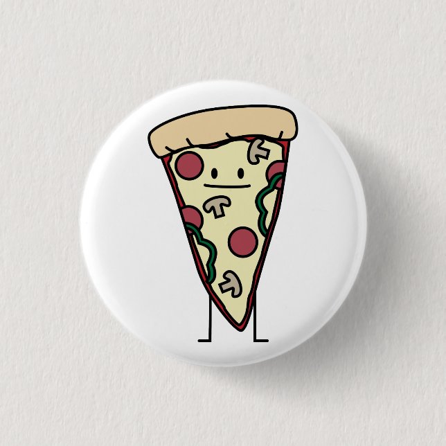 Badge Rond 2,50 Cm Tranche de pizza (Devant)