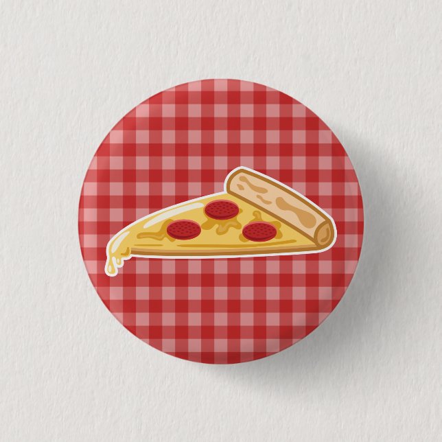 Badge Rond 2,50 Cm Tranche de pizza dessin animé (Devant)