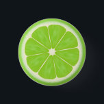 Badge Rond 2,50 Cm Tranches de fruits de citron vert<br><div class="desc">Illustration d'une tranche de citron vert. Oeuvre de Delighful-Doodles.</div>